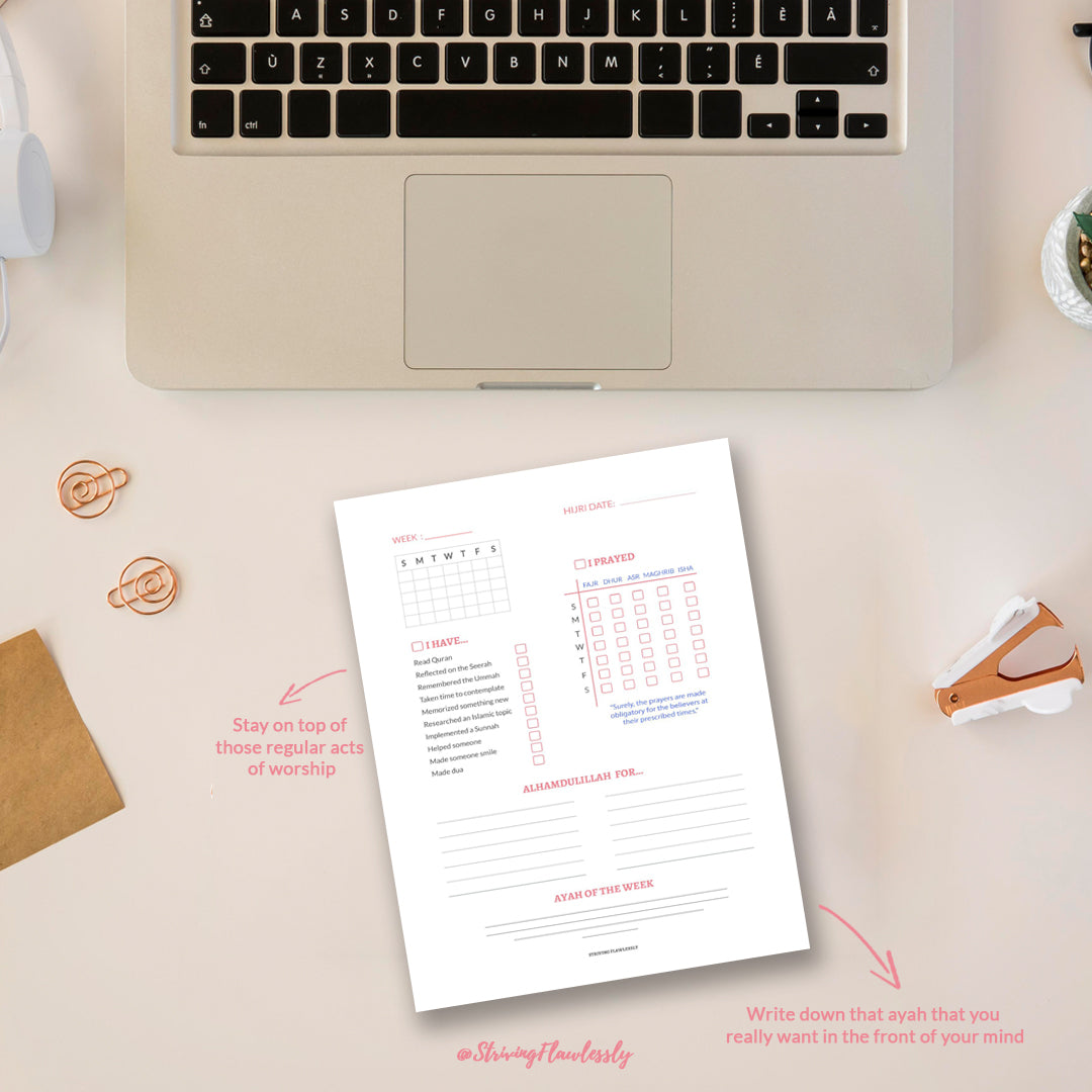 Striving Flawlessly Muslimah Planner: Undated Edition